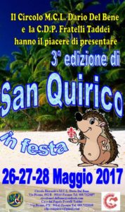 San Quirico 26-27-28 maggio 2017