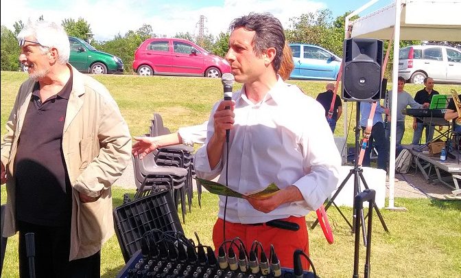 Il presidente Mirko Dormentoni alla festa Argingrosso di tutto di più