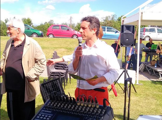 Il presidente Mirko Dormentoni alla festa Argingrosso di tutto di più