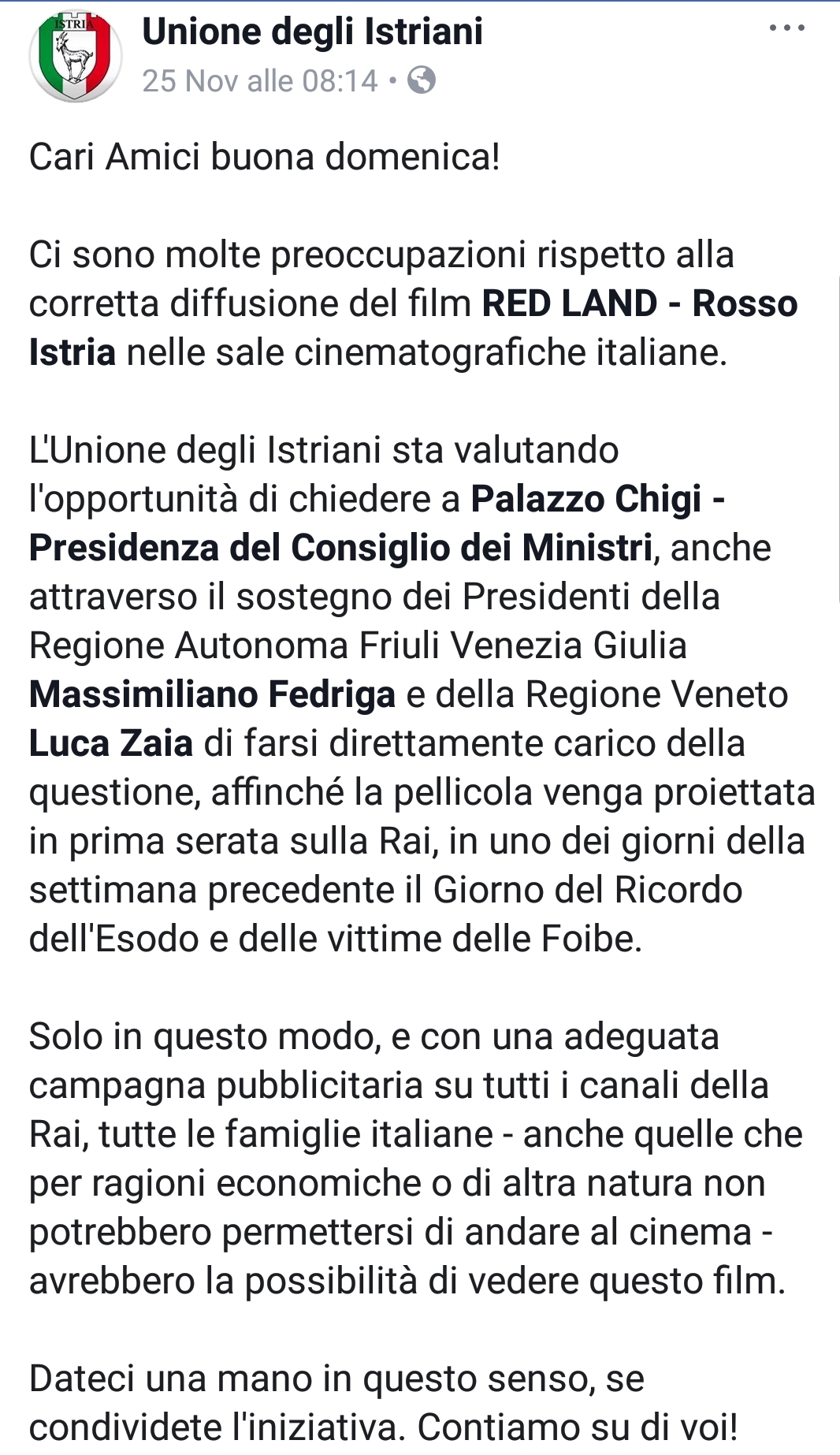 Red Land - Foibe, post Unione