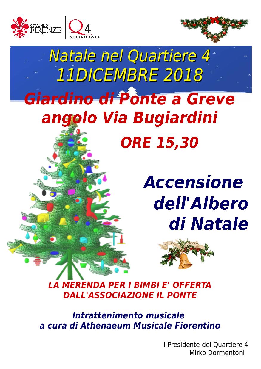 accensio albero di natale via Bugiardini Ponte a Greve