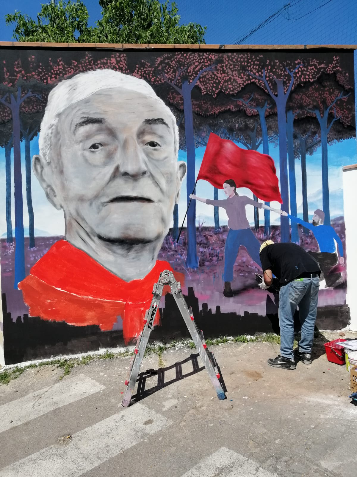 Murales partigiano pillo