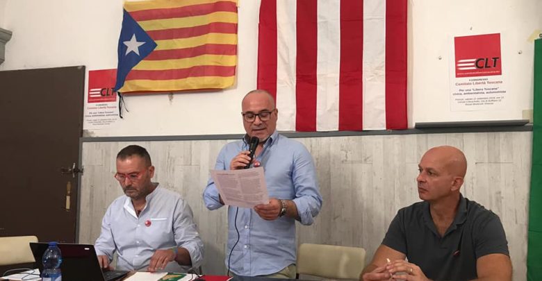 La presidenza del congresso. Da sinistra Mauro Vaiani, Simone Montagnani, Marco Di Bari.