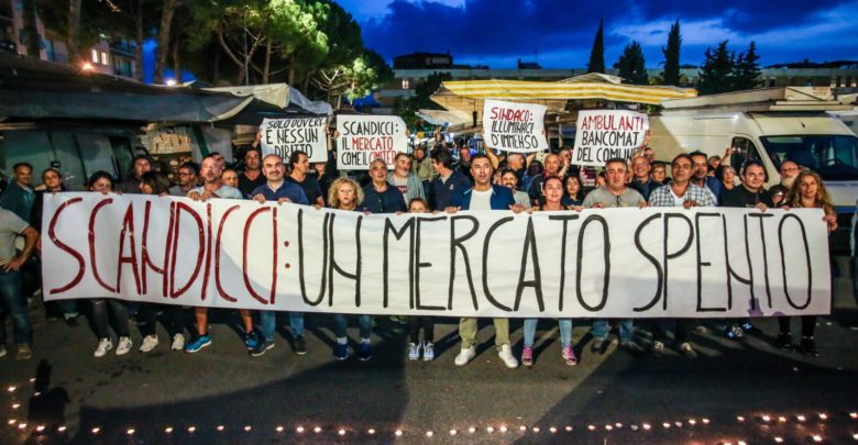 assidea protesta ambulanti mercato scandicci