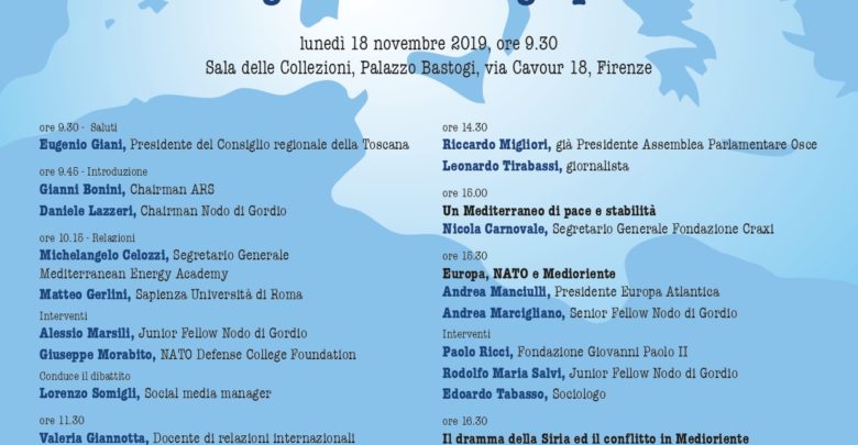 Mediterraneo, convegno 18.11.2019