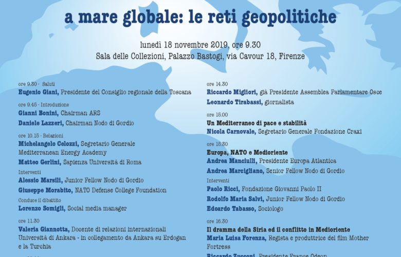 Mediterraneo, convegno 18.11.2019