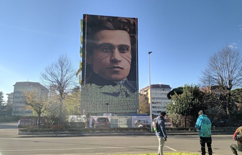 murale jorit gramsci via canova case popolari