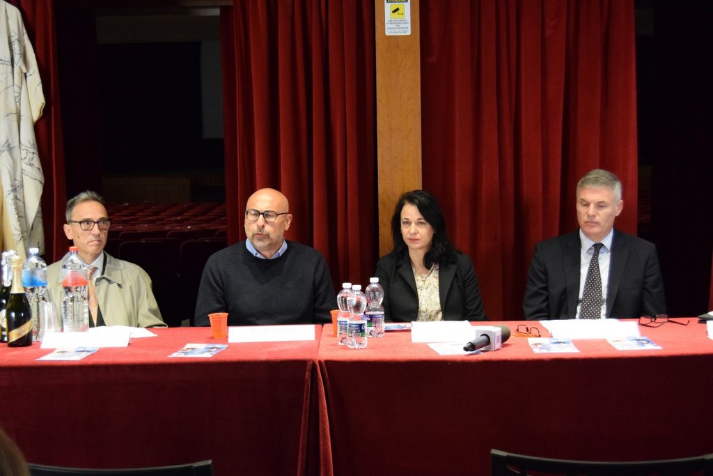 conferenza stampa Franz Moser Teatro Aurora Scandicci - sindaco Sandro Fallani- assessora Claudia Sereni - Franz Moser