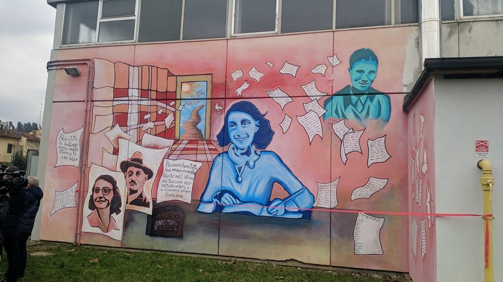 murale anna frank scuola via baldovinetti (1)