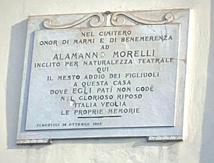 Lapide in memoria di Alamanno Morelli.