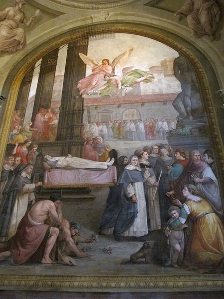 Il funerale della beata Bartolomea, opera di Giuseppe Servolini, Santa Maria Maddalena dei Pazzi