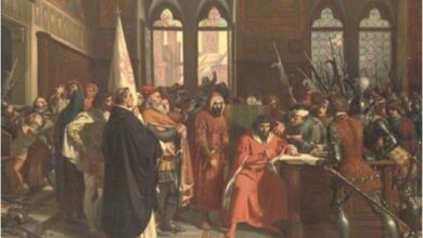 La cacciata del Duca D'Atene dipinta da Stefano Ussi nel 1860