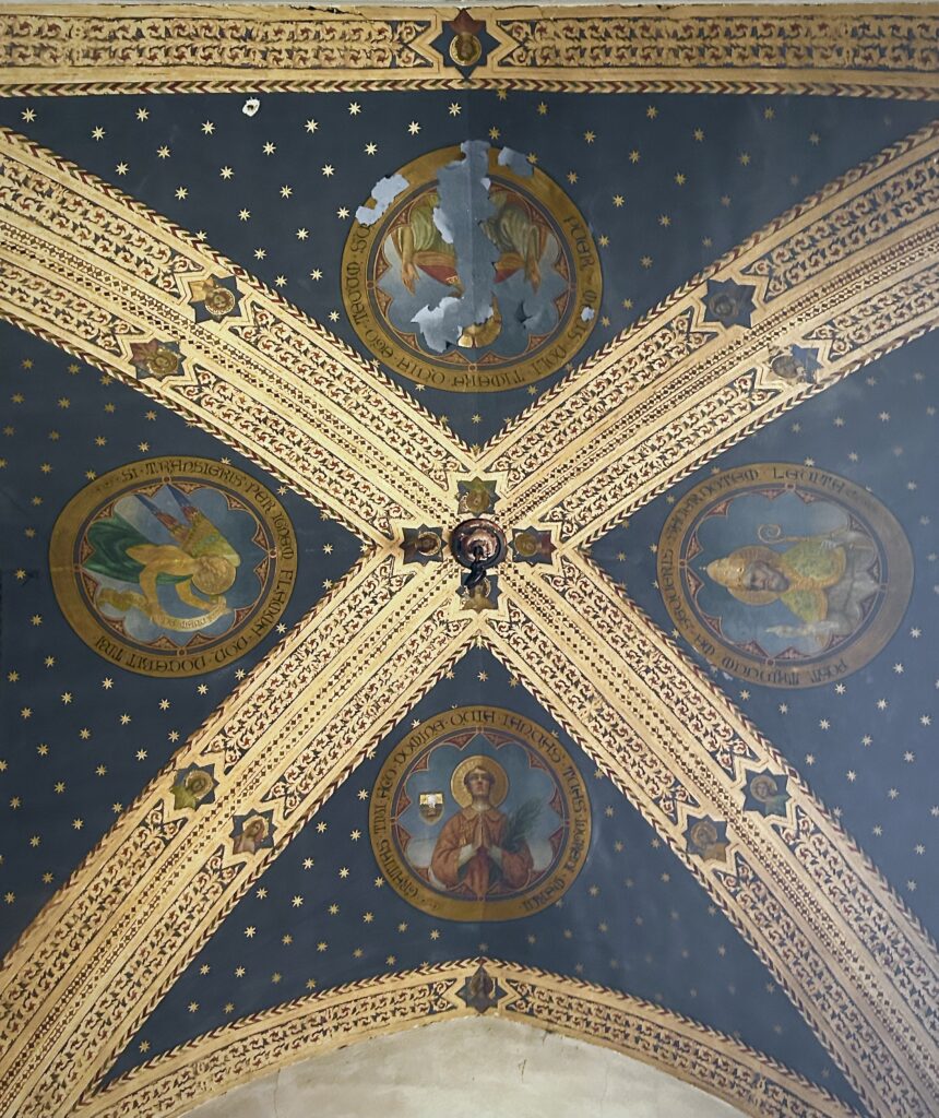 Francesco Innocenti e Gino Frittelli, Decorazione della volta presbiteriale, inizi XX secolo, affresco, chiesa di San Lorenzo a Greve.