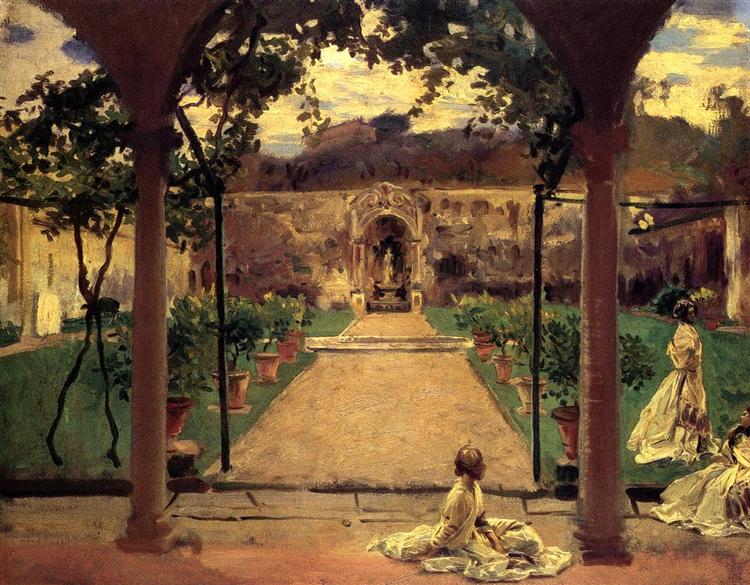 John S. Sargent, At Torregalli: Ladies in a garden. Fu la vedova del pittore a donare il dipinto alla Royal Academy of Arts di Londra negli anni Trenta del secolo scorso.