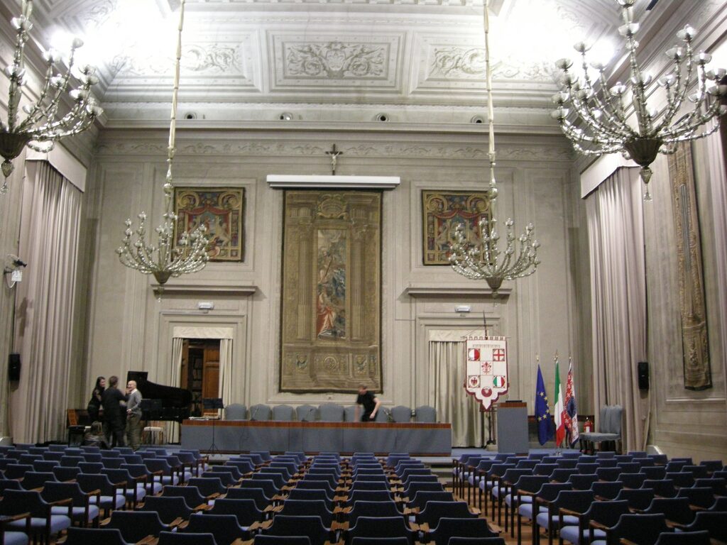 L'aula magna del Rettorato in Piazza San Marco a Firenze (Fonte Wikipedia).
