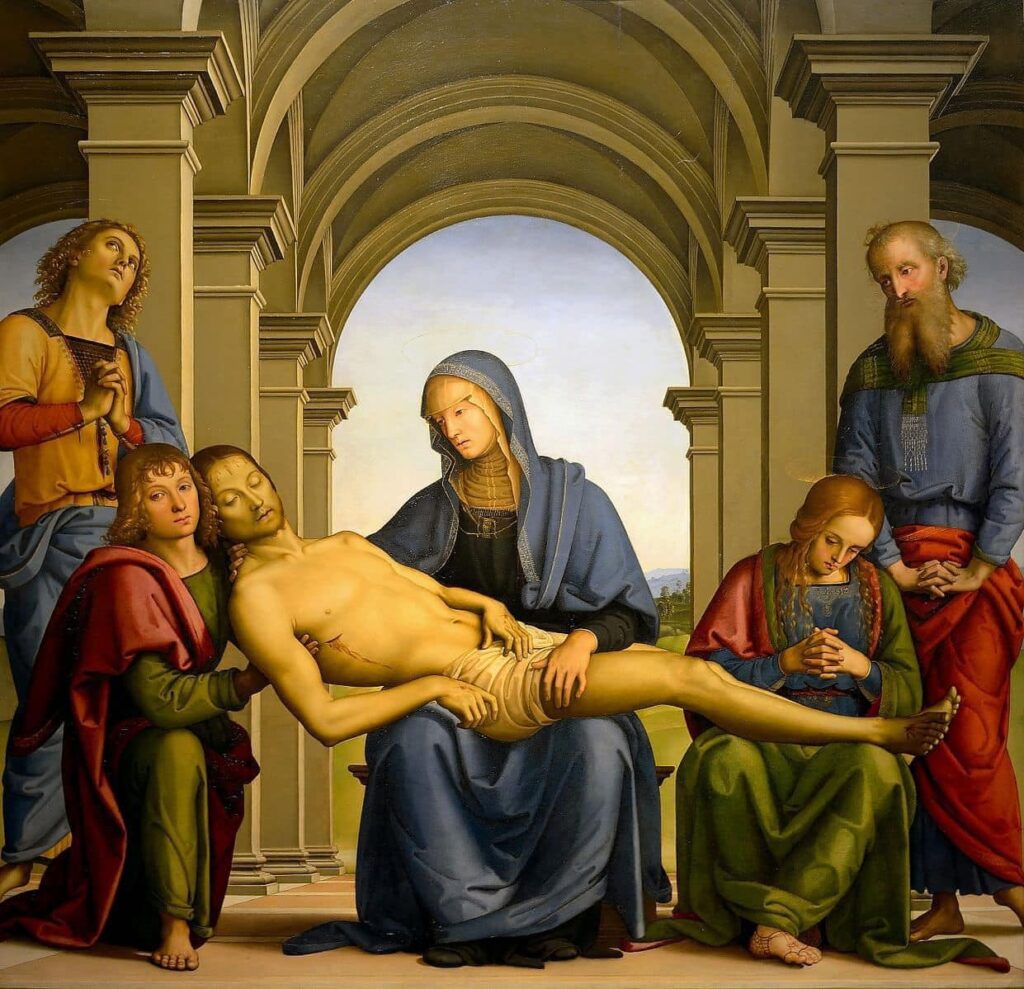 Pietro Perugino, Pietà, dalla chiesa di San Giusto degli Ingesuati, oggi agli Uffizi.