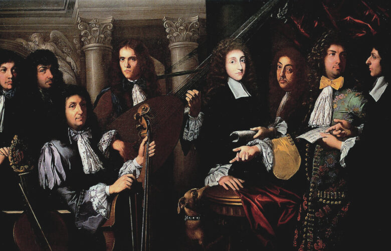 Il Gran Principe Ferdinando, marito di Violante di Baviera, coi suoi musici in un dipinto del Gabbiani. Wikipedia.